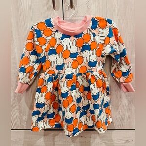 Hanna Andersson Miffy Knit Dress In French Terry